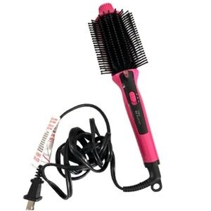 Tru Beauty Hot Styling Brush 2 in 1 Blow Dry Curl Smooth Pink Black